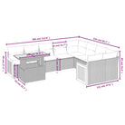 Loungeset met grijs materiaal en gepoedercoat staal voor buiten - Tuinsets