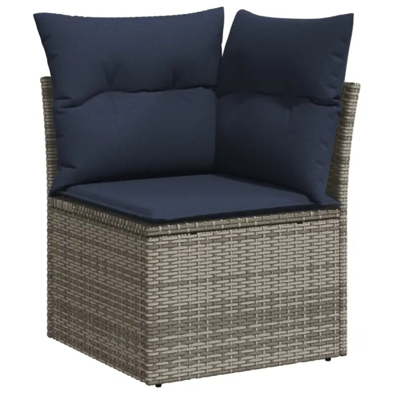 Loungeset met grijs materiaal en gepoedercoat staal voor buiten - Tuinsets