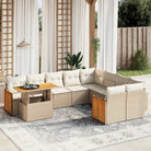 Loungeset met grijs materiaal en gepoedercoat staal voor buiten - beige en crèmekleurig - Tuinsets