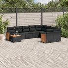 Loungeset met grijs materiaal en gepoedercoat staal voor je tuin of terras - Zwart - Tuinsets