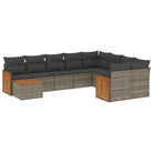 Loungeset met grijs materiaal en gepoedercoat staal voor je tuin of terras - Tuinsets