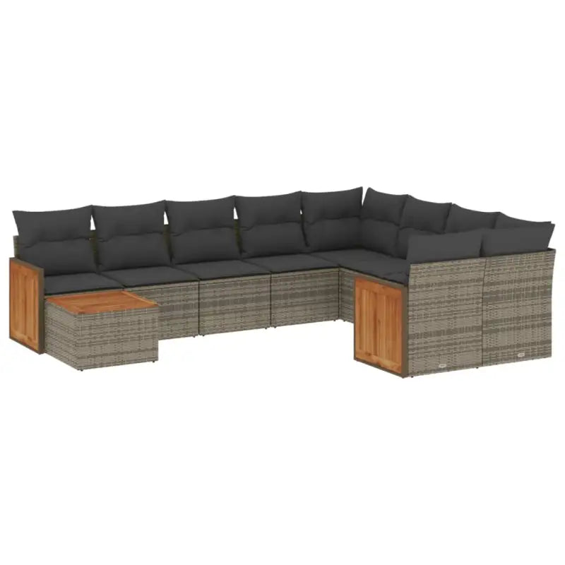 Loungeset met grijs materiaal en gepoedercoat staal voor je tuin of terras - Tuinsets
