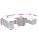 Loungeset met grijs materiaal en gepoedercoate staal afmetingen zitting - Grijs - Tuinsets
