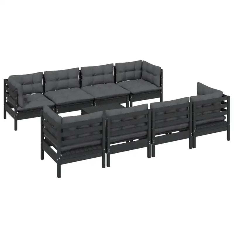Loungeset met massief grenenhout en voetenbank tafel voor buitengebruik - Tuinsets