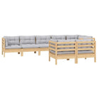 Loungeset met massief grenenhout voor ontspannen tuinplezier - Tuinsets