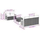Loungeset met poly rattan en beige materiaal voor buitenplezier - Tuinsets