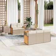 Loungeset met poly rattan en beige materiaal voor buitenplezier - Tuinsets