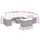 Loungeset met poly rattan en beige materiaal voor tuin of terras - Tuinsets