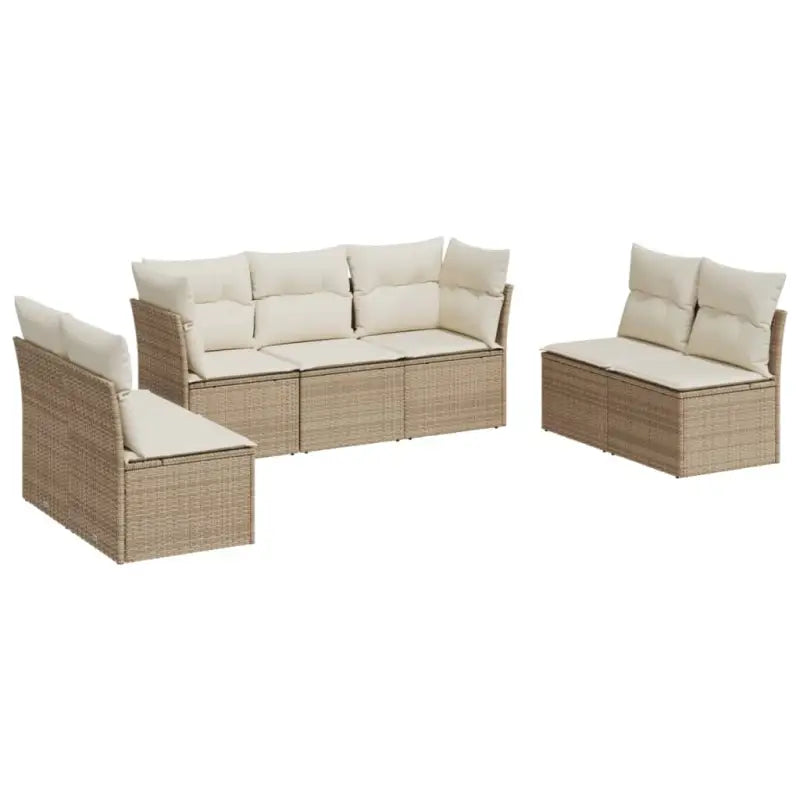 Loungeset met poly rattan en comfortabele zitervaring op maat gemaakte afmetingen - Tuinsets