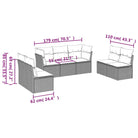Loungeset met poly rattan en comfortabele zitervaring op maat gemaakte afmetingen - Tuinsets