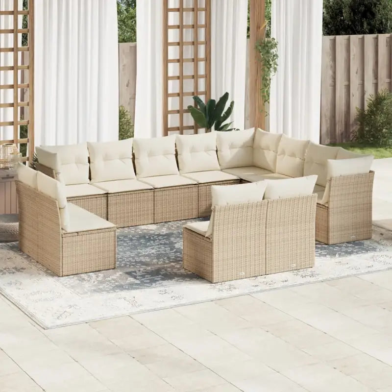 Loungeset met poly rattan en comfortabele zitervaring voor je tuin - Tuinsets