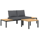 Loungeset met wasbare hoes en comfortabele zitervaring in gepoedercoat aluminium - Tuinsets