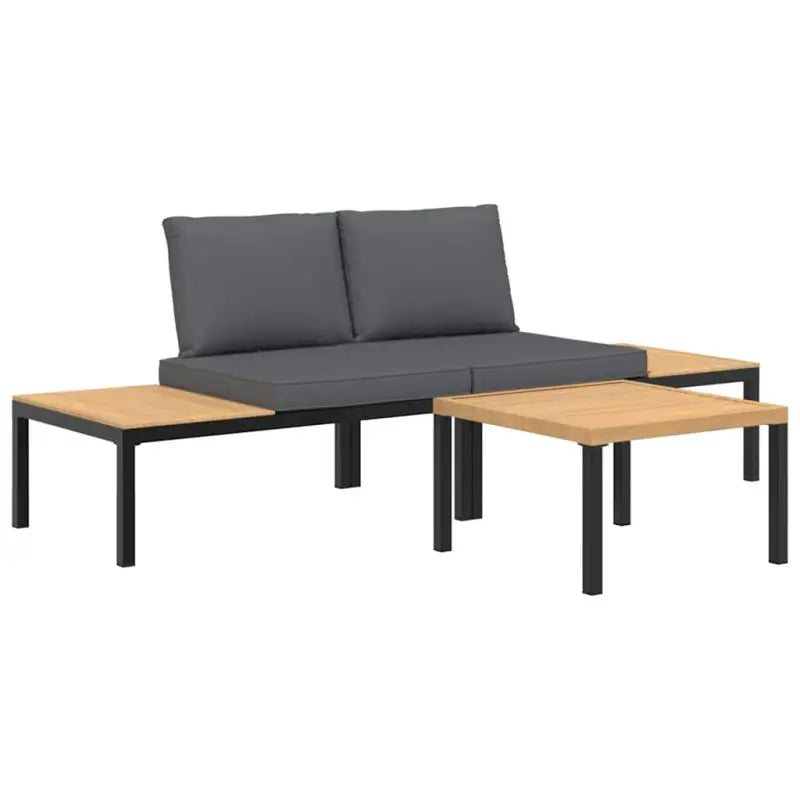 Loungeset met wasbare hoes en comfortabele zitervaring in gepoedercoat aluminium - Tuinsets