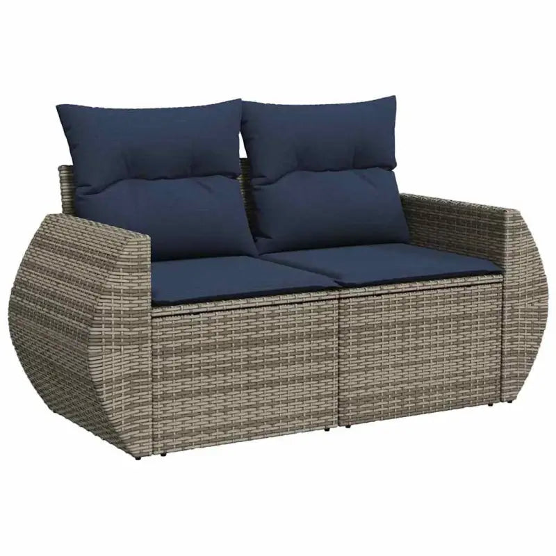 Loungeset met waterdichte tas en grijs materiaal van gepoedercoat staal - Grijs / met opbergruimte - Tuinsets