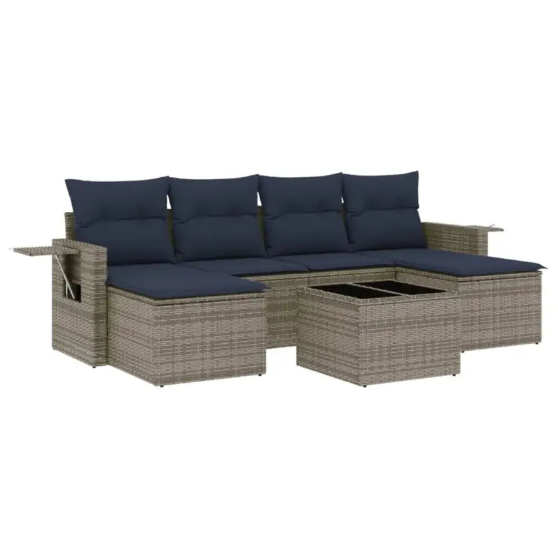 Loungeset met waterdichte tas en grijs materiaal van gepoedercoat staal - Tuinsets