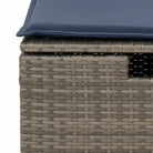 Loungeset met waterdichte tas en grijs materiaal van gepoedercoat staal - Grijs / met opbergruimte - Tuinsets