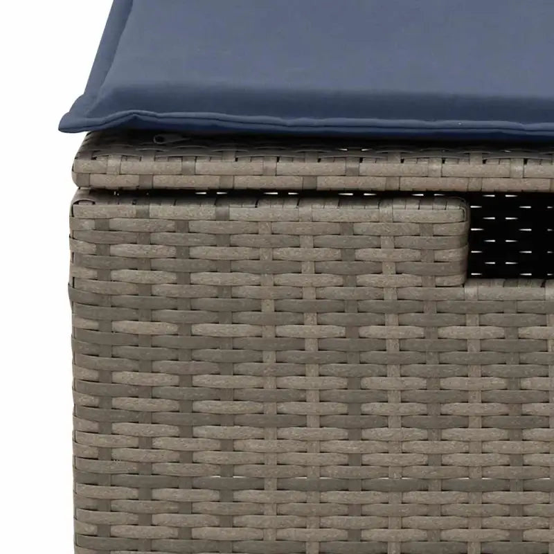 Loungeset met waterdichte tas en grijs materiaal van gepoedercoat staal - Grijs / met opbergruimte - Tuinsets