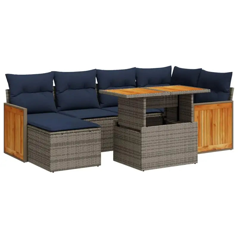 Loungeset met waterdichte tas en grijs materiaal van gepoedercoat staal - Tuinsets