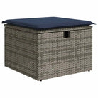 Loungeset met waterdichte tas en grijs materiaal van gepoedercoat staal - Grijs / met opbergruimte - Tuinsets