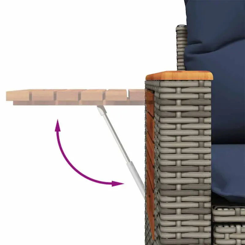 Loungeset met waterdichte zak en grijs materiaal van gepoedercoat staal - Tuinsets