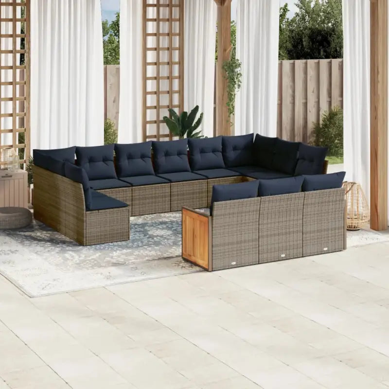Loungeset met waterdichte zak en grijs materiaal van gepoedercoat staal - Tuinsets