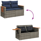 Loungeset met waterdichte zak en grijs materiaal van gepoedercoat staal - Tuinsets
