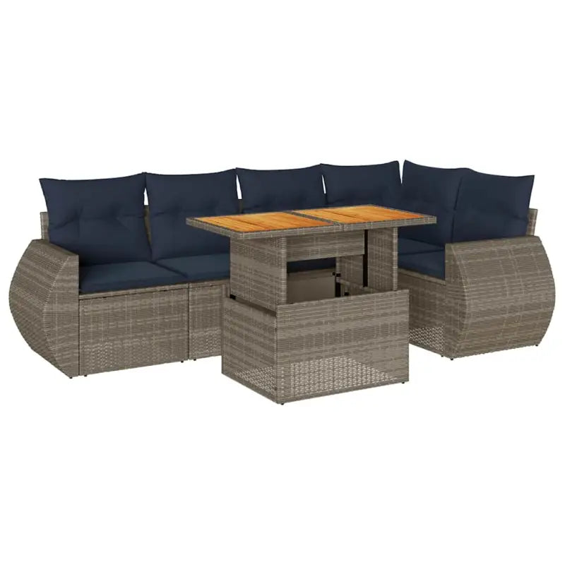 Loungeset met waterdichte zak en grijs materiaal van gepoedercoat staal - Grijs - Tuinsets