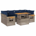 Loungeset met waterdichte zak en grijs materiaal van gepoedercoat staal - Tuinsets