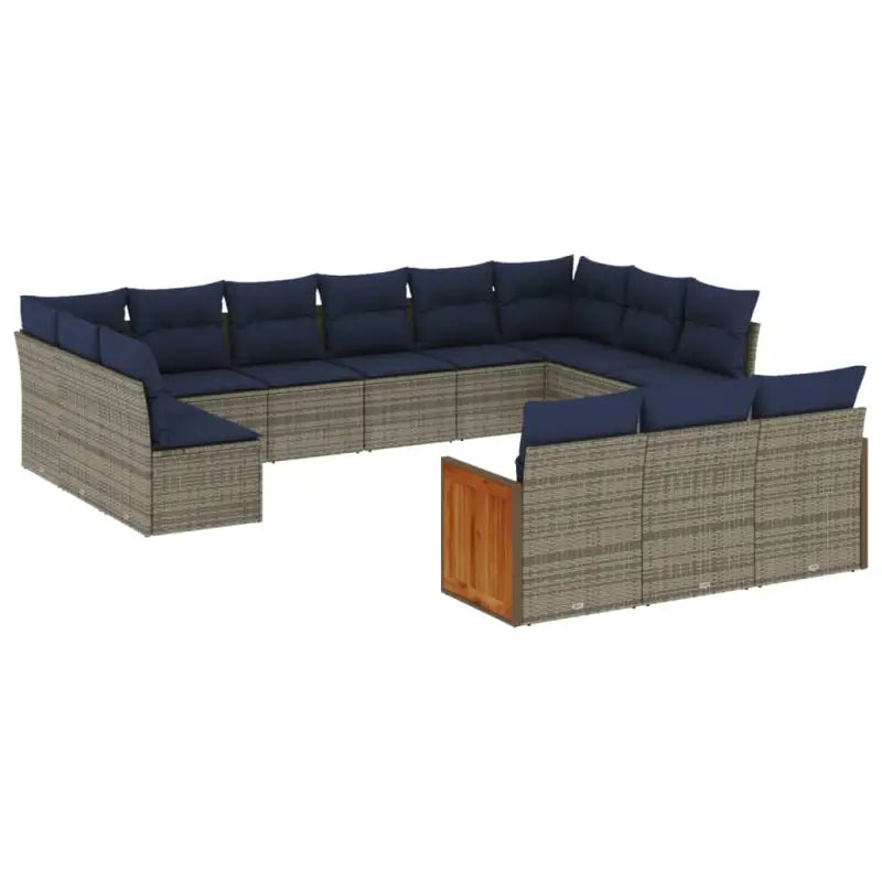 Loungeset met waterdichte zak en grijs materiaal van gepoedercoat staal - Tuinsets