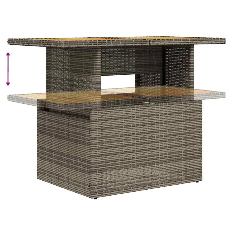 Loungeset met waterdichte zak en grijs materiaal van gepoedercoat staal - Grijs - Tuinsets