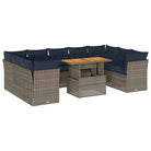 Loungeset met waterdichte zak en grijs materiaal voor buiten - Grijs - Tuinsets