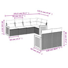 Loungeset met waterdichte zak en grijs materiaal voor tuin of terras - Grijs en blauw - Tuinsets