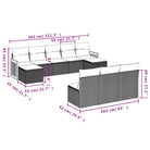 Loungeset met waterdichte zak in grijs materiaal en gepoedercoat staal - Tuinsets