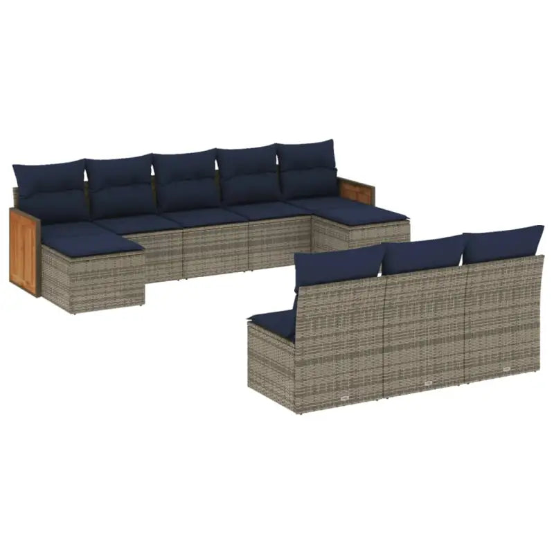 Loungeset met waterdichte zak in grijs materiaal en gepoedercoat staal - Tuinsets