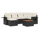 Loungeset met zwart materiaal en gepoedercoat staal voor tuin of terras - Tuinsets