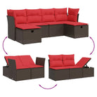 Loungeset van bruin gepoedercoat staal met comfortabele afmetingen - Tuinsets