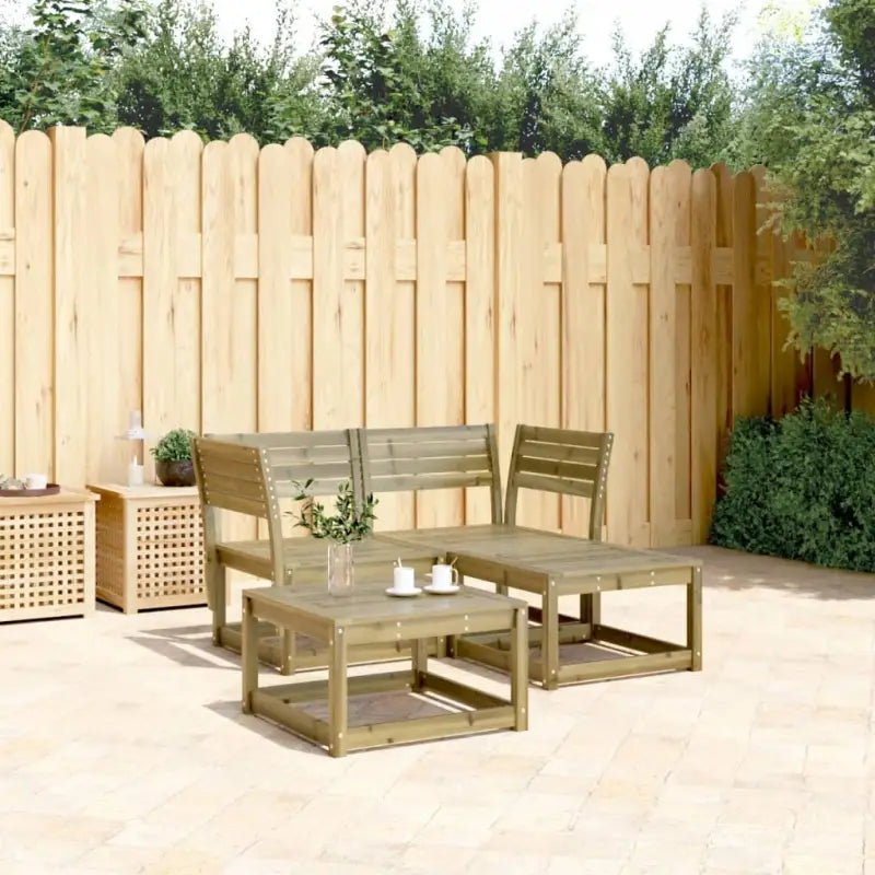 Loungeset van geïmpregneerd grenenhout voor buitencomfort - Tuinsets