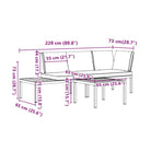 Loungeset van gepoedercoat aluminium met perfecte afmetingen voor tuin en terras - Met tafel - Tuinsets
