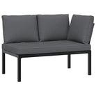 Loungeset van gepoedercoat aluminium met perfecte afmetingen voor tuin en terras - Met tafel - Tuinsets