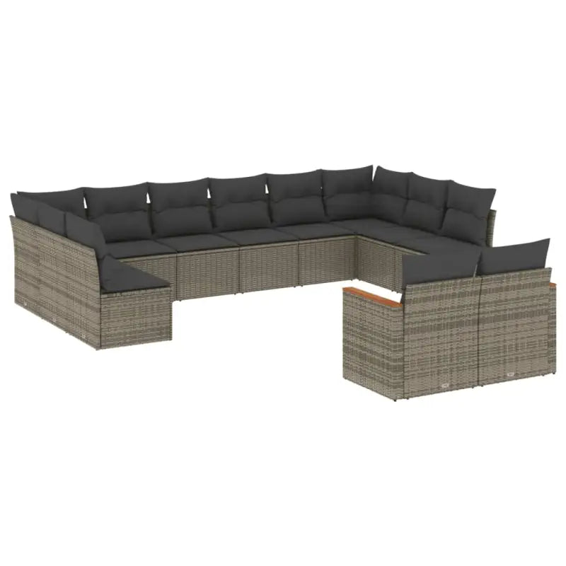 Loungeset van gepoedercoat staal in grijs voor buiten ontspanning - Tuinsets