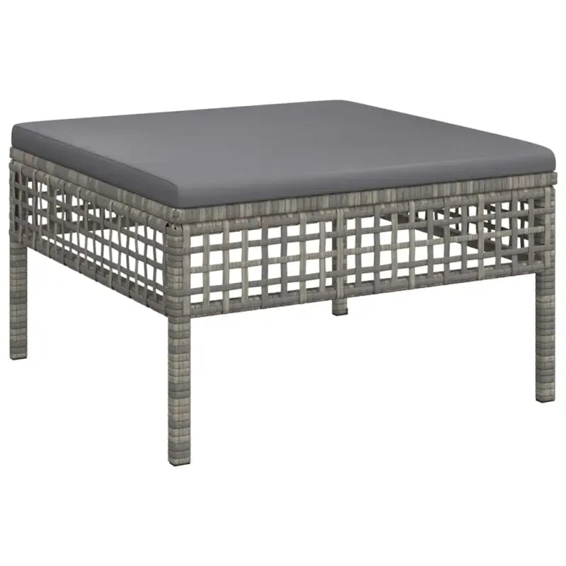 Loungeset van gepoedercoat staal met grijs materiaal voor je tuin - Tuinsets