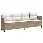 Loungeset van gepoedercoated staal met beige materiaal voor tuin en terras - Tuinsets