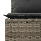 Loungeset van grijs materiaal en gepoedercoat staal voor tuin en terras - Tuinsets