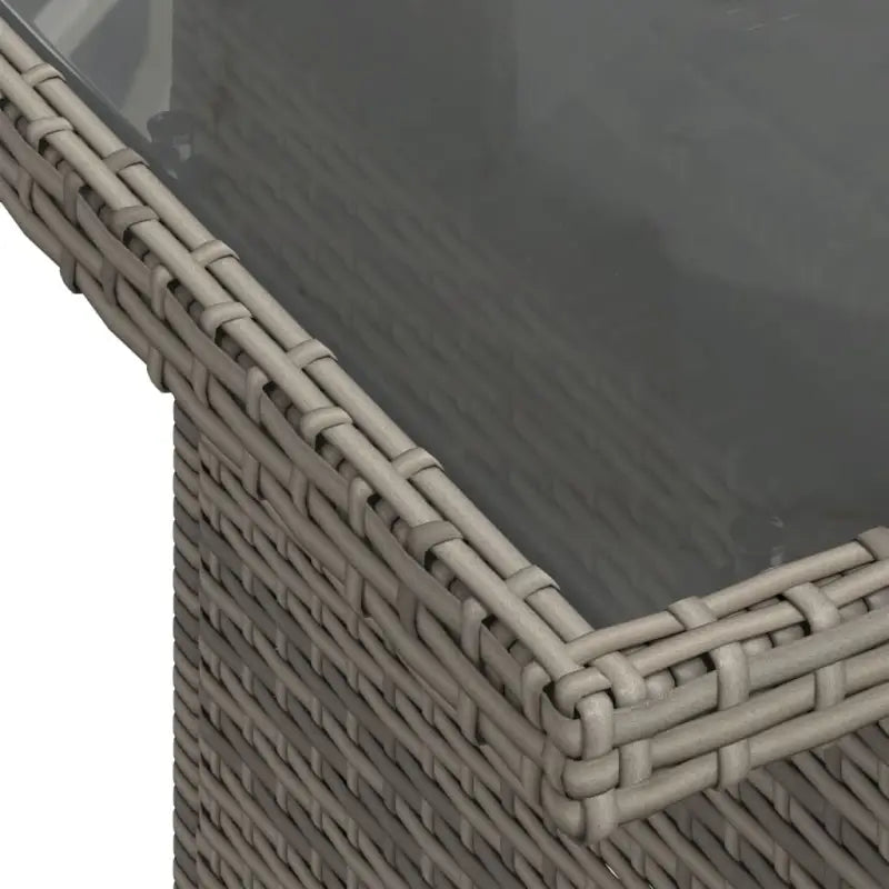 Loungeset van grijs materiaal en gepoedercoat staal voor tuin en terras - Tuinsets