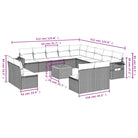 Loungeset van grijs materiaal met gepoedercoat staal afmetingen - Tuinsets