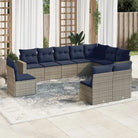 Loungeset van grijs materiaal met gepoedercoat staal afmetingen - Tuinsets