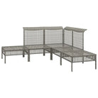 Loungeset van grijs materiaal met gepoedercoat staal afmetingen - Tuinsets
