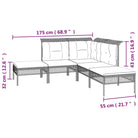 Loungeset van grijs materiaal met gepoedercoat staal afmetingen - Tuinsets