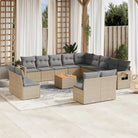 Loungeset van grijs materiaal met gepoedercoat staal afmetingen - Beige en grijs - Tuinsets