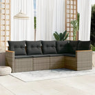 Loungeset van grijs materiaal met gepoedercoat staal en mooie afmetingen - Grijs / Zonder tafel - Tuinsets